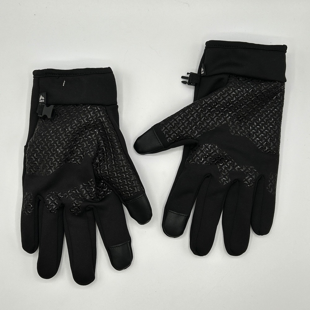 RBX Black Fleece Lined Athletic Tech Touchscreen Running Gloves Women L/XL NWOT